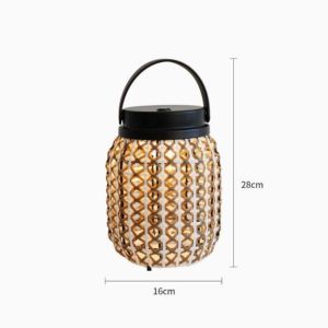 Đèn Lồng Decor Ánh Sáng Ấm Dáng Trụ Đan Thủ Công Cao Cấp