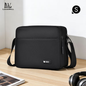 LouisWill Mens Shoulder Bag Waterproof Messenger Bag Oxford Cloth Bag Large Simple Casual Bag Leisure Sport Street Bag for College Student Crossbody Bag Sling Bag for Men Mens Bag