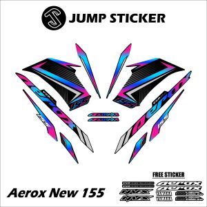 Stiker striping aerox conected - new grafis variasi 08