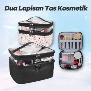 ★COD★ Pouch make up/ Tas make up Tas Kosmetik/Tas Kosmetik Travel Transparan /Tas makeup aesthetic/Tempat make up/Kotak make up/Pouch ziplock