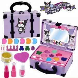 Upgraded 32 Pieces Washable Safe Kids Makeup Set Girls Pretend Princess Role Play Cosmetic Play Toy