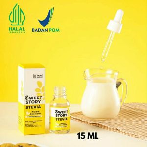 Sweet Story Stevia Cair Pemanis Alami Pengganti Gula 0 KALORI 0 GULA (BPOM dan HALAL) 15 ML