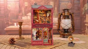 [Ready Stock] Cutebee 3D Wooden Puzzle BJAA406 DIY Book Nook Miniature House Bookshelf Decoration - Marguerite Tailor