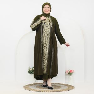 GL1015 JUMBO | Gamis Abaya Turki Jumbo Turkey Big Size Turky LD 125 Hitam Putih Warna Warni Bahan Jersey mix Ceruty