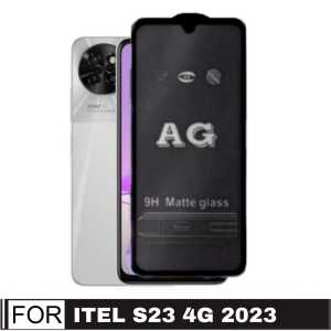 TEMPERED GLASS AG MATTE / KACA HITAM / ANTI MINYAK FOR ITEL S23 4G 2023 / ITEL VISION 1 PRO
