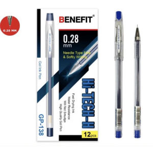 (1PAK ISI 12PCS)BENEFIT BALLPOINT HI-TECH GP-138 BLUE