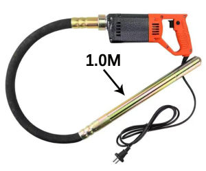 1600W Concrete Vibrators Electric Cement Soil Mixer 3/4 HP- Heavy Duty Remove Air Bubbles