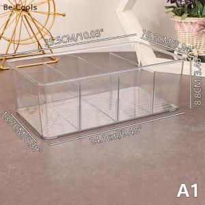 💟【Special price】💟Be Cools Tea Bag Storage Box Office Multifunctional Storage Box with Lid Acrylic Organizer Coffee Bag Compartment Box