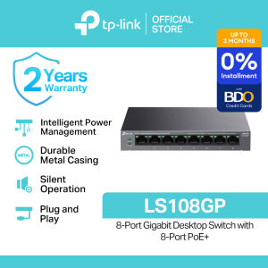 TP-Link Official Store | LS108GP | 10/100/1000Mbps 8-Port Gigabit with 8-Port PoE+ Desktop Network Ethernet Switch Hub for Internet