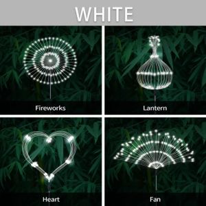 Solar Christmas Fireworks Lights Outdoor Waterproof 8 Modes Fairy Lights for Home Garden Christmas Party Decor