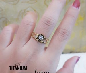 Cincin Permata Titanium Gold Terbaru Xds98