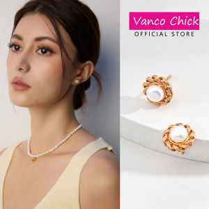 Vanco Chick-S925 silver Design natural pearl earrings