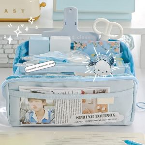 SDFBN Multilayer Transparent Layer Pencil Case Prism-shaped Large Capacity 10 Layers Pencil Case Stationery Bag Simplicity 10 Layers Stationery Bag School Supplies