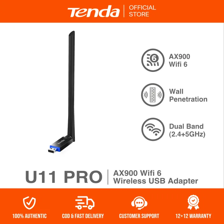 Tenda Router Adapter Tenda U11 Pro AX900 Wifi 6 Dual Band Wireless USB Adapter | USB 2.0 ...