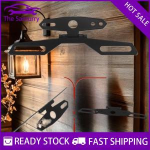 Samurry ✨Hot Sale✨ ตัวยึดป้ายทะเบียนรถรถจักรยานยนต์ตัวยึดไฟท้ายแท่นยึดป้ายทะเบียนแบบพับได้อุปกรณ์เสริมรถมอเตอร์ไซด์อเนกประสงค์