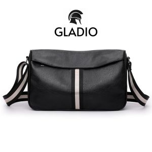 GLADIO Tas Selempang Sling Hitam GLD096B5 Bag Multifungsi Kulit Pria Jenson Premium Elegant