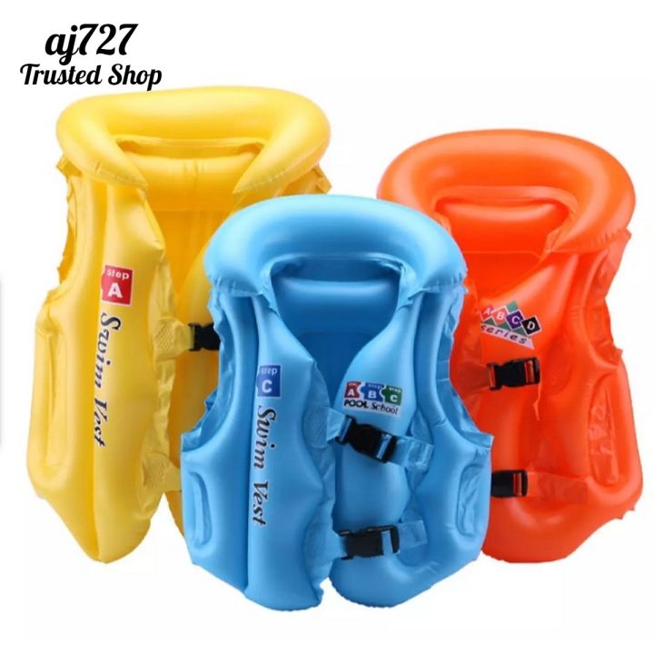 Children Kids Float Inflatable Swimming Life Vest Water Safety Rescue ...