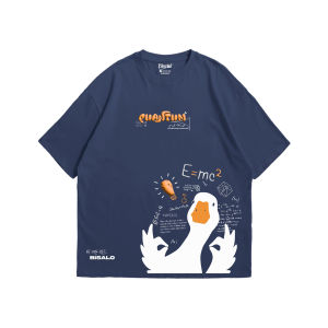 BSL - 155 Bisalo Baju Kaos Pria Wanita lengan pendek motif "QUACKTUM" Digital Printal Kaos Distro Combed Atasan - pakaian wanita - pakaian pria - baju wanita - baju pria - atasan wanita pria - kaos oversize - kaos hitam putih - kaos katun