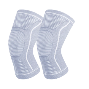 Breathable Nylon Knee Support Sleeve Meniscus Tear Pains Relief Adjustable Fit for Hiking Yoga Running Gym Sports