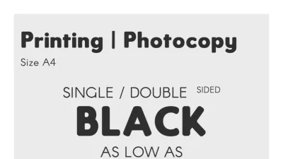 (0.05sen/Page) A4 Black & White Printing Service Print | Photocopy | Fotostat | Book Printing (80gsm)