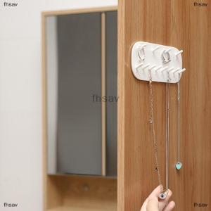 [COD] fhsav Multifunctional Jewelry Storage Rack Hook Wall Mounted Ring Earring Necklace Women Display Rack Key Chain Watch Storage Rack
