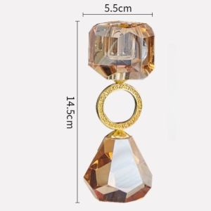 Sacesr Crystal Candle Holder Modern Luxury Aesthetic Candlesticks Metal Minimalist Candle Stick Holders Home Decoration Accessories H8M4T