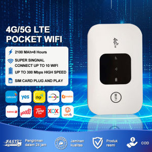 Router WiFi Mifi 4G 5G Mini Hotspot Portable Kad SIM Sesuai untuk Rumah Pejabat dan Perjalanan
