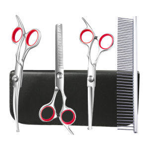 HamshMoc Professional pet grooming kit cat hair grooming set pet hair comb with Safety Round Tips Sharp and Durable pet hair clipper