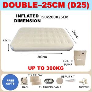 Built In Pump - Auto Inflatable Air Bed / Mattress (SIngle / Double) Travel * Camping * Outdoor