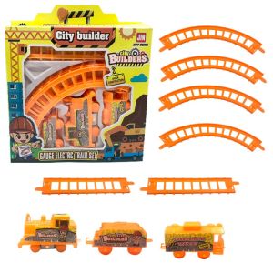 Battery Operated Train With Rail Toys Car Electric Diy Track Train Toy For Boys Gift Fun Rail Car