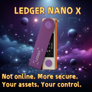 Ledger Nano X hardware wallet. Secure offline storage. Control your assets.