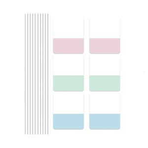 สติ๊กเกอร์บาร์โค้ดสีกันน้ำ30/60/120ชิ้นป้าย PET แบบเขียนได้ที่คั่นหนังสือโน๊ตติดกาวสำหรับโรงเรียน