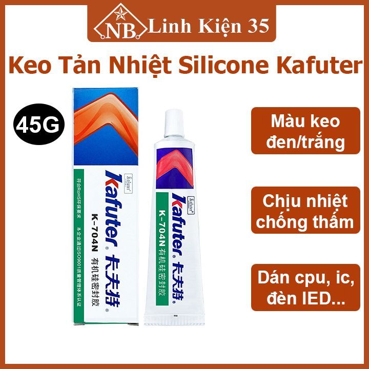 Keo tản nhiệt silicon Kafuter dán cpu, ic, mạch điện tử, laptop chống thấm nước, chịu nhiệt