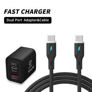 ZHIKE Charger Type C to Type C Micro USB Super Fast Charging Kit 280W GaN Chip Dual Port Universal Adapter Silicone Skin-Friendly 120Watts Cable Compatible with iPhone Android Realme Samsung All Cellphones Fast Manila Delivery