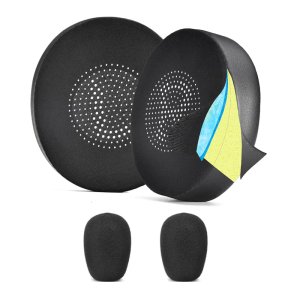 Soft Foam Ear Pads Mic Windscreen Windshield Ear Cover Compatible for Elite45h Evolve2 65UC Headsets Earpads Earmuff