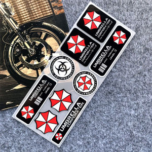 Resident Evil Sticker Resident Evil Umbrella Logo Sticker Resident Evil Motorcycle Sticker Reflective Sticker Suitable For Motorcycle Bicycle Electric Vehicle Helmet Sticker Motorcycle Side Sticker Motorcycle Modified Sticker Waterproof Sunscreen Sticker