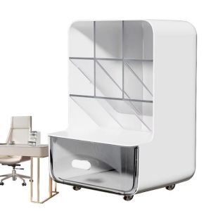 BLACKON Household Desk Organizer Box Large Capacity Transparent Storage Drawers Durable Sturdy Stationary Organizer Office Supplies