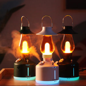 Specialty Lighting Retro Lamp Air Humidifier Essential Oil Diffuser Wireless Aroma Air Purifier LED Lights Mist Maker Bedroom Aromatherapy Diffuser