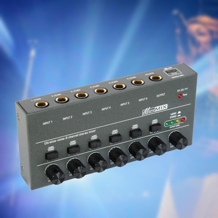 Almencla Mini Audio Mixer Audio Mixer for Club Guitars Bass Keyboards Mixer Recording Lazada