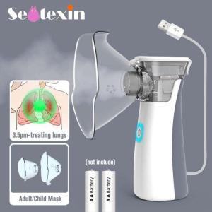 Sentexin Portable Nebulizer Mini Handheld Inhaler Nebulizer Machine for Kids Adult Atomizer Medical Mesh Travel Steam Inhaler