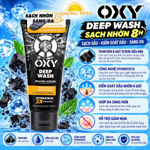 Sữa Rửa Mặt OXY Deep Wash 100g – Than Hoạt Tính Làm Sạch Sâu Kiểm Soát Dầu Nhờn