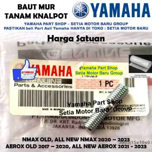 Baut Bolt Mur Tanam Knalpot Aerox Nmax N Max Old All New Aerox Nmax N Max Asli Yamaha Surabaya