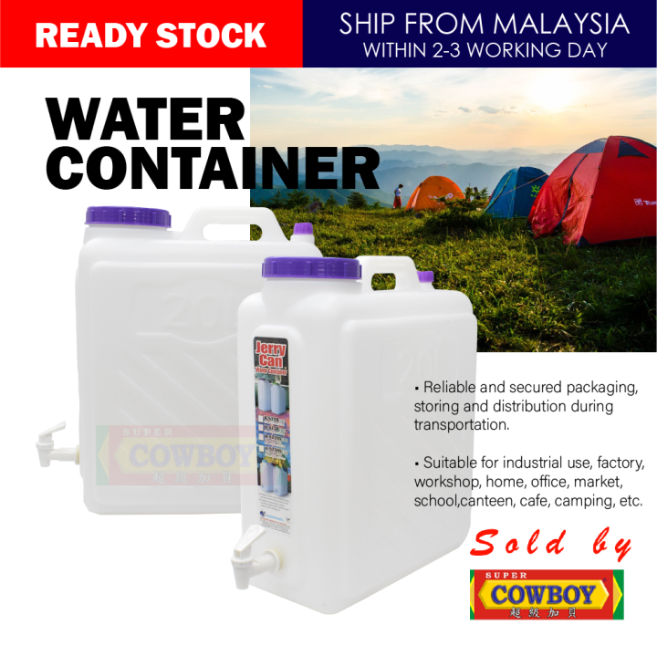 Portable Water Container Jerry Can Tong Bekas Air Mudah Alih Traveling ...
