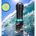 Underwater Diving Flashlight 100M Waterproof Scuba Rechargeable LED Ultra-bright Torch Light 5000lm. 