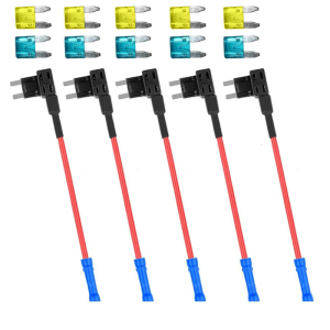 5 mảnh xe cầu chì vòi 15A và 20A Phiên bản mạ vàng địa chỉ liên lạc PC nhà ở đáng tin cậy cung cấp điện cho phụ kiện xe hơi