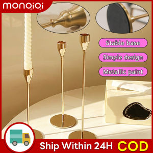3PCS Candle Holder Stand Simple Wedding Party Candlelight Dinner Candlestick Metal Creative Crafts