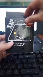 LTC ( 2633 )2Pcs UNIVERSAL T15 Dual Contact LED Park/Signal Light WHITE/YELLOW