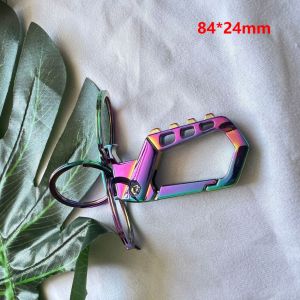 SIXIS Fashion Outdoor Key Carabiner Clip Portable Zinc Alloy Car Male Keychains with Bottle Opener Camping Hiking Backpack Buckle Climbing Travel Tool