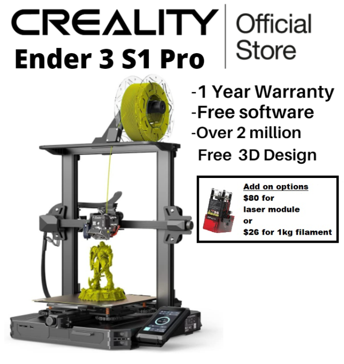 Creality Ender 3 S1 Pro 3D Printer Features 300°C High-Temperature ...