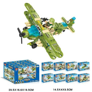 COD Mainan Block Brick Besar 3D Puzzle Pesawat Tempur Mainan Block Anak Mainan Block Anak Hadiah Ulang Tahun